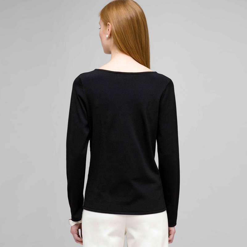 Graphic Print Sweater, Black & White, large image number 1